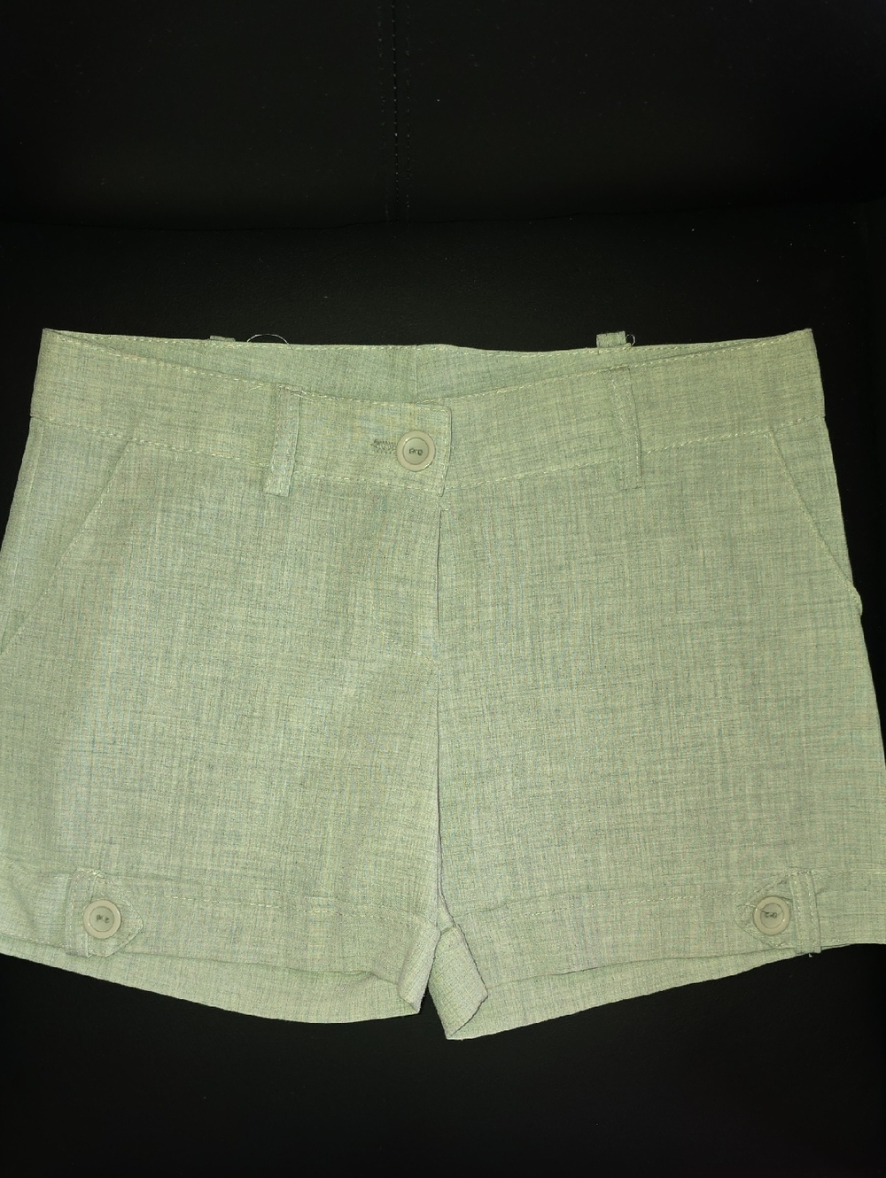 Women’s Light Gray Linen-Blend Shorts - Casual Summer Style